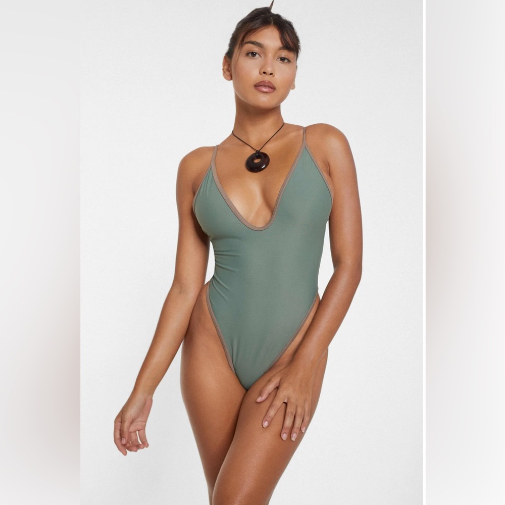 NWT SoSo Swim - Original Cut Swimsuit in Green High Cut S